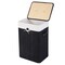 72L Wicker Laundry Hamper with Removable Cotton Bag and Lid and Large Clothes Storage Basket